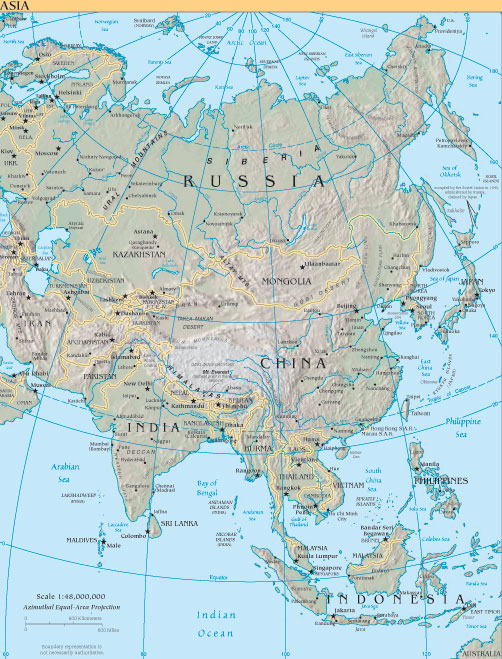 Country Map: Asia (Gurteen Knowledge)